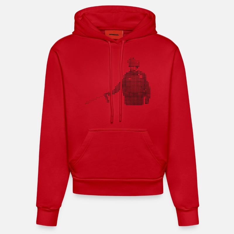 Bekannte Personen: Sergeant Pepperspray - Sweat à capuche bio ajusté fabriqué en UE - rouge