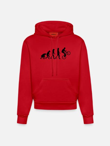 Radsport - Organic Fitted Hoodie Made in EU - Rot