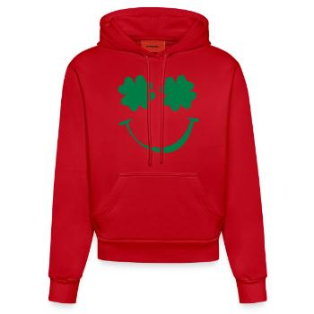 St. Patricks day - Organic Fitted Hoodie Made in EU - Rot - Vorne
