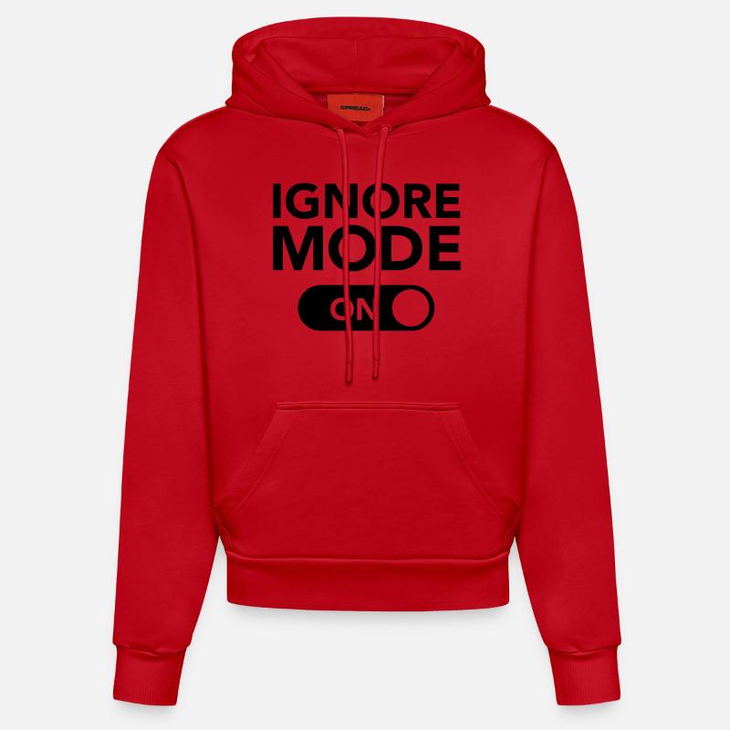 Ignore, Mode (On) - Sweat à capuche bio ajusté fabriqué en UE - rouge