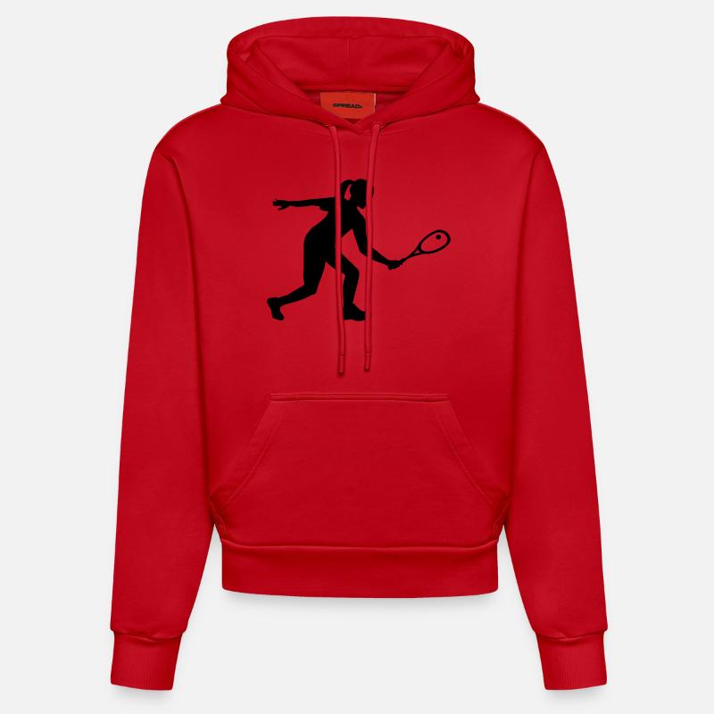 Squash - Sweat à capuche bio ajusté fabriqué en UE - rouge