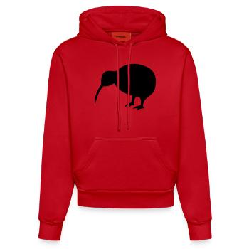 Kiwi - Sweat à capuche bio ajusté fabriqué en UE - rouge - Devant