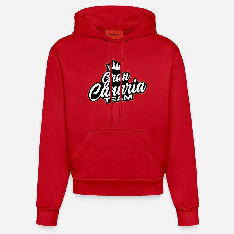 L’équipe de Gran Canaria - Sweat à capuche bio ajusté fabriqué en UE - rouge