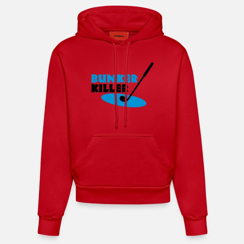golf - Sweat à capuche bio ajusté fabriqué en UE - rouge