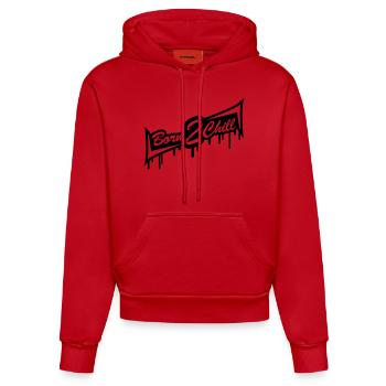 Born 2 Chill - Organic Fitted Hoodie Made in EU - Rot - Vorne