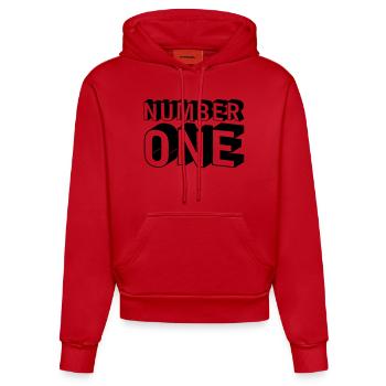 Nummer - 1 - Organic Fitted Hoodie Made in EU - Rot - Vorne