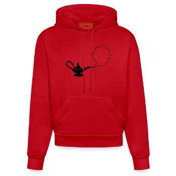 wunderlampe_01 - Organic Fitted Hoodie Made in EU - Rot - Vorne