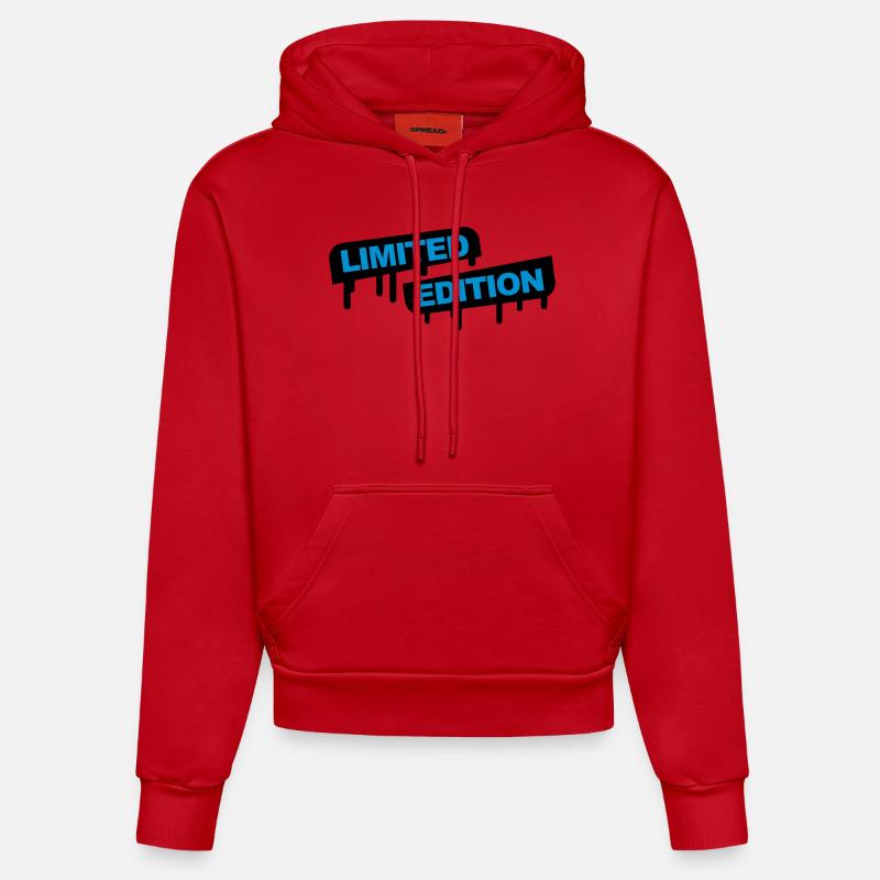 Limited Edition Graffiti - Sweat à capuche bio ajusté fabriqué en UE - rouge