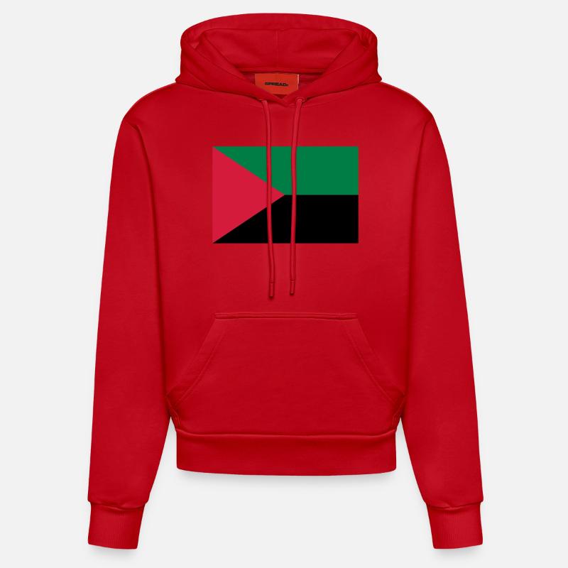 Martinique / 972 / Martiniquais / Martiniquaise - Sweat à capuche bio ajusté fabriqué en UE - rouge