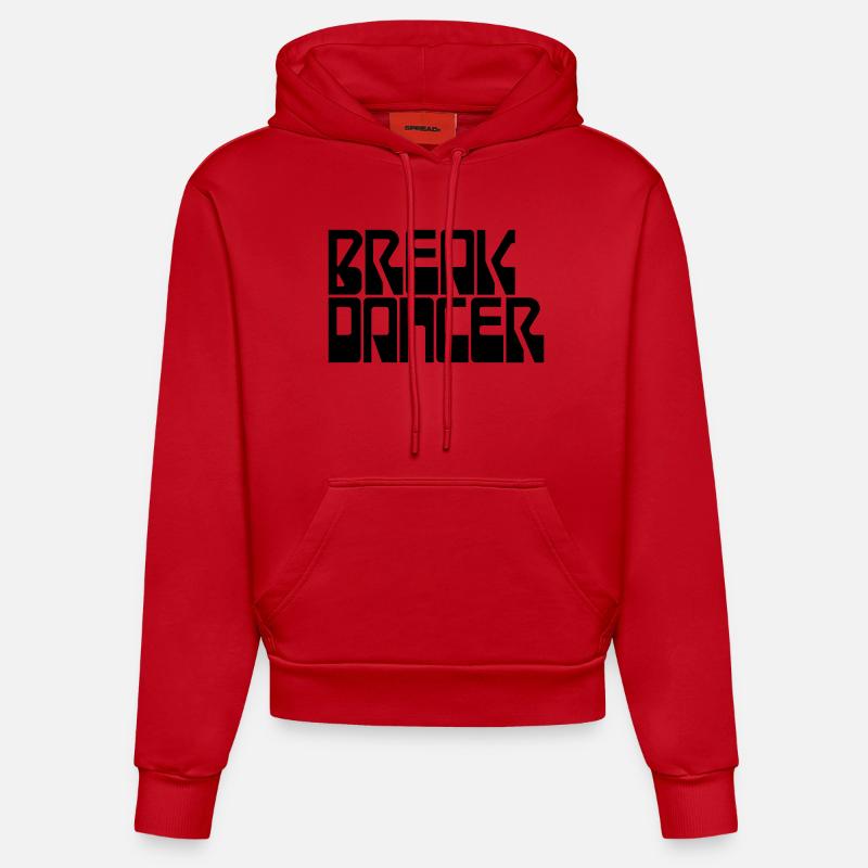 Break Dancer - Sweat à capuche bio ajusté fabriqué en UE - rouge