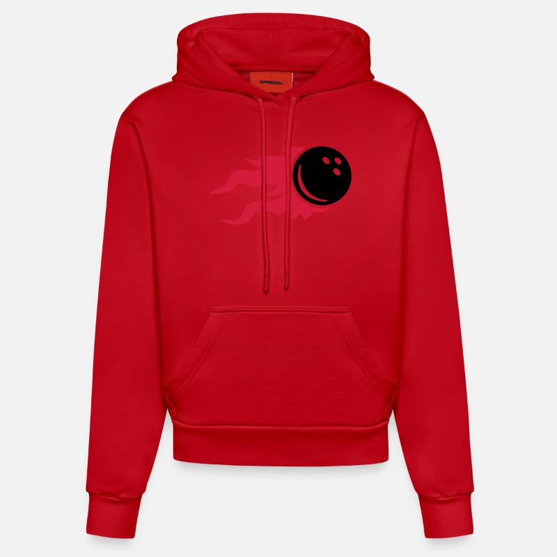 Bowling - Sweat à capuche bio ajusté fabriqué en UE - rouge