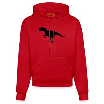 dinosaurier - Organic Fitted Hoodie Made in EU - Rot - Vorne