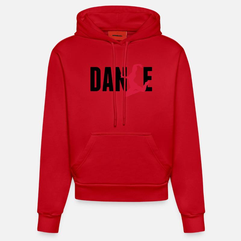 dance - Sweat à capuche bio ajusté fabriqué en UE - rouge