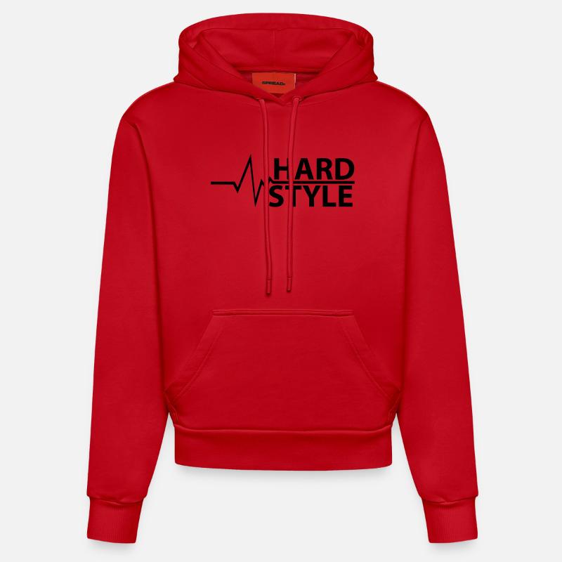 BIG Hard Style - HARDSTYLE - Sweat à capuche bio ajusté fabriqué en UE - rouge
