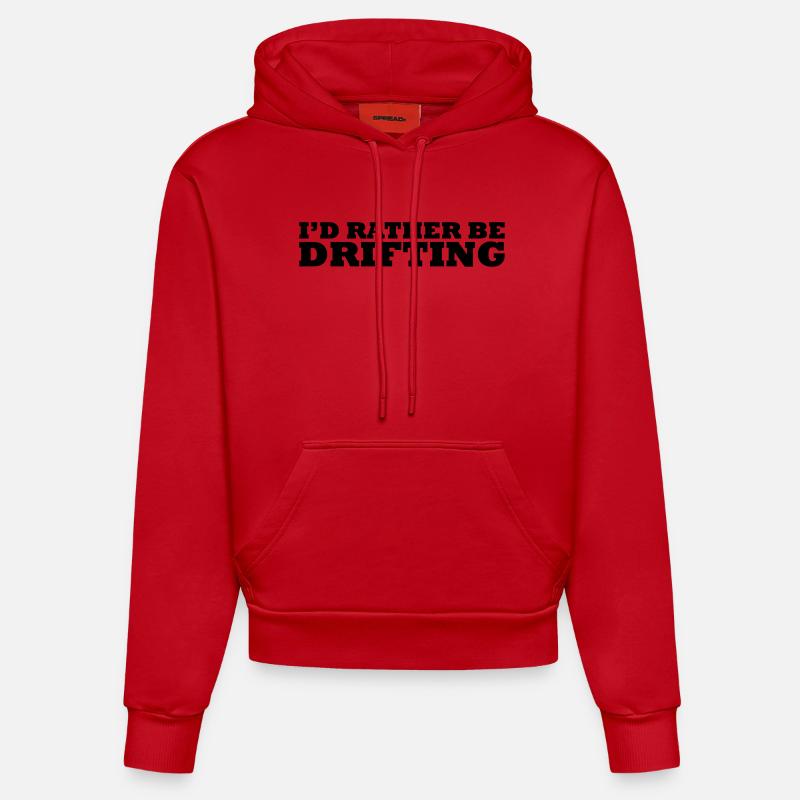 I'd rather be drifting - Sweat à capuche bio ajusté fabriqué en UE - rouge