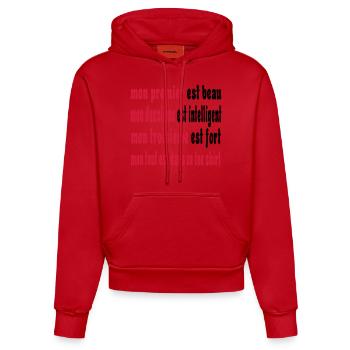 Das Beste - Organic Fitted Hoodie Made in EU - Rot - Vorne