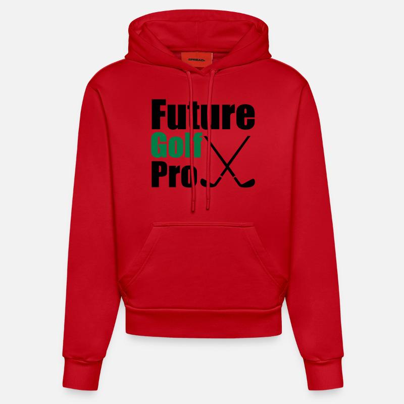 Golfe - Sweat à capuche bio ajusté fabriqué en UE - rouge