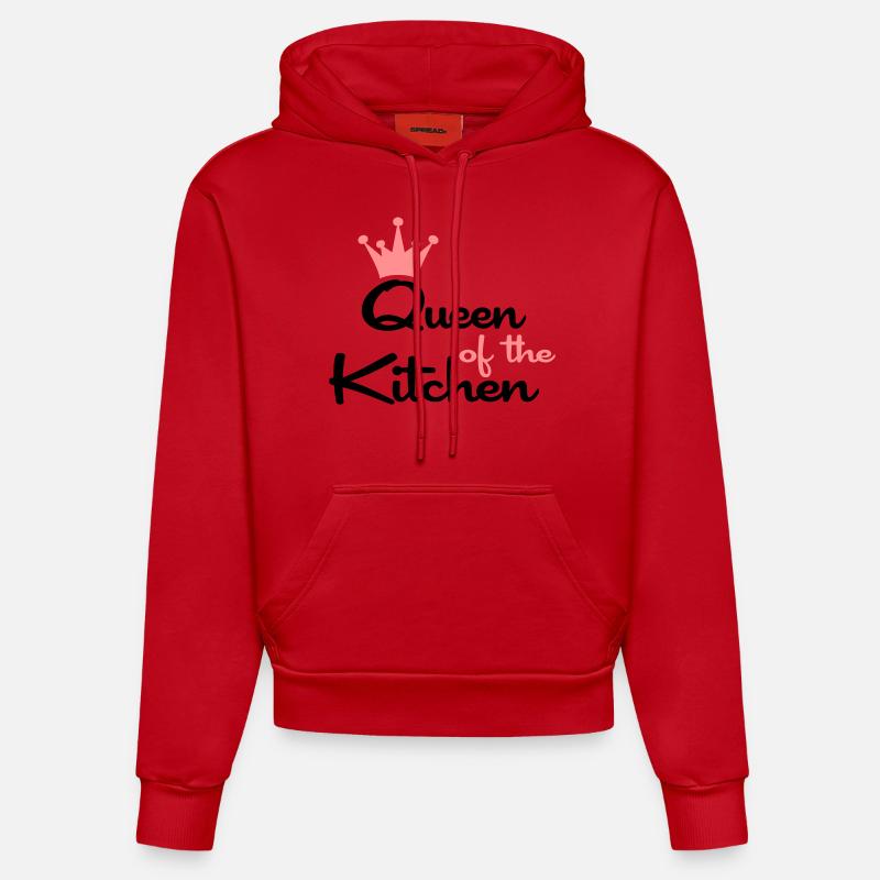 cuire - Sweat à capuche bio ajusté fabriqué en UE - rouge