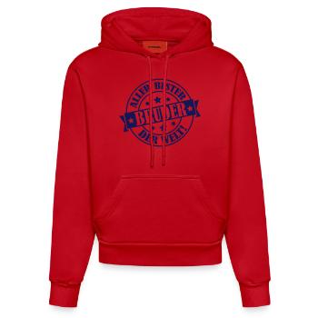 bester_bruder_01 - Organic Fitted Hoodie Made in EU - Rot - Vorne