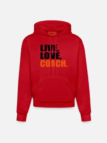 coach - Organic Fitted Hoodie Made in EU - red