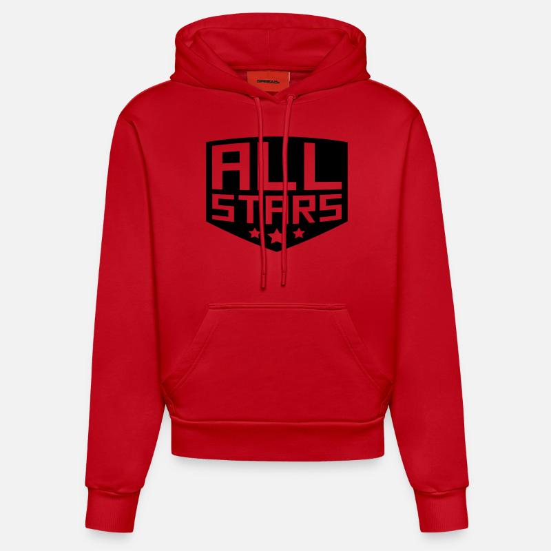 Insigne de grade Allstars - Sweat à capuche bio ajusté fabriqué en UE - rouge