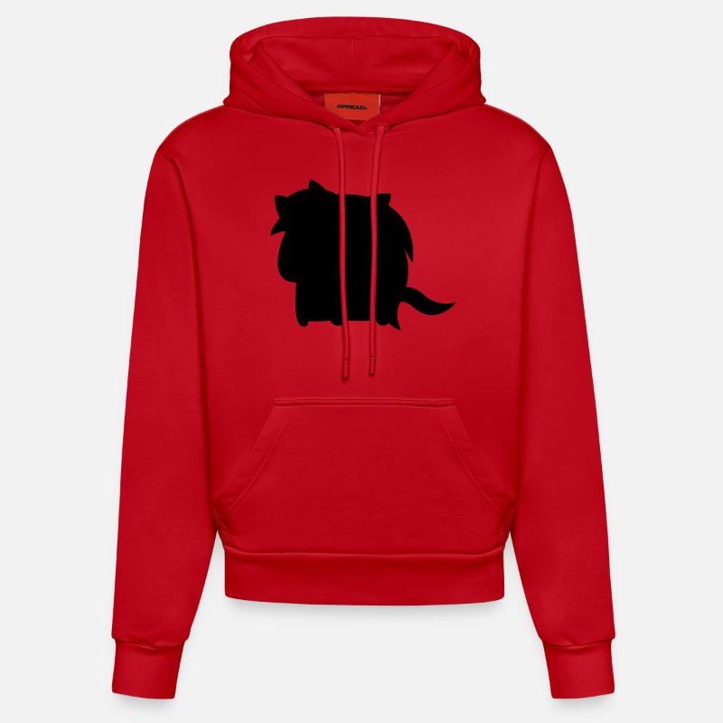 sweet_unicorn_002 - Sweat à capuche bio ajusté fabriqué en UE - rouge