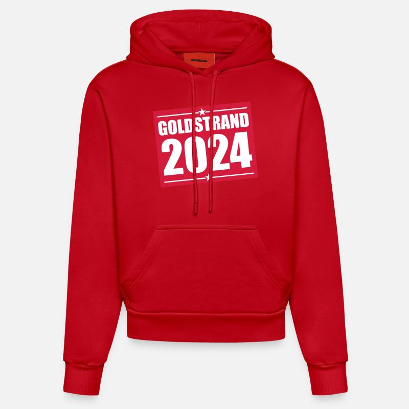 Sables d’or 2024 - Sweat à capuche bio ajusté fabriqué en UE - rouge