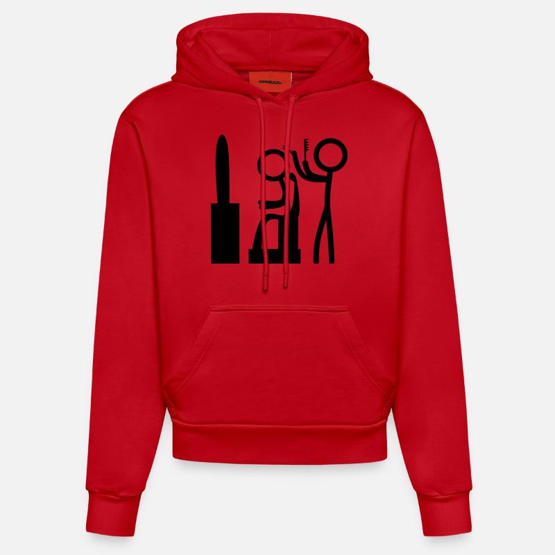 Tale Barber - Sweat à capuche bio ajusté fabriqué en UE - rouge