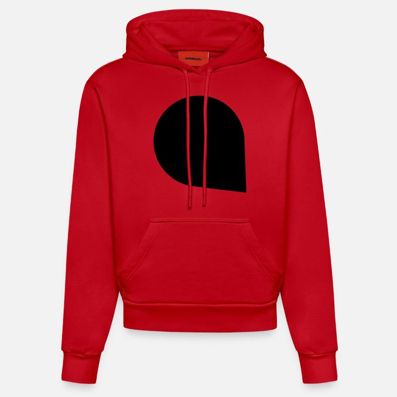 Bubble 1c - Sweat à capuche bio ajusté fabriqué en UE - rouge