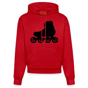Inline Skate - Fitness Skate - Organic Fitted Hoodie Made in EU - red - Front