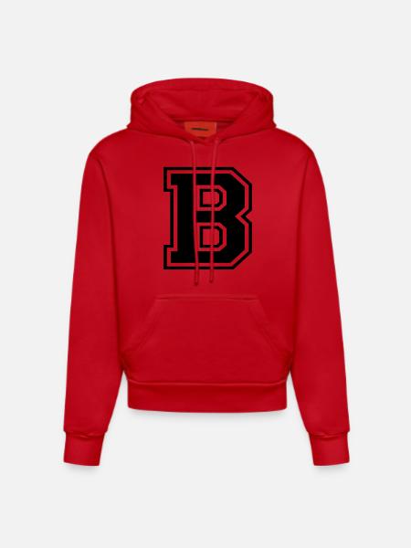 b - Organic Fitted Hoodie Made in EU - Rot