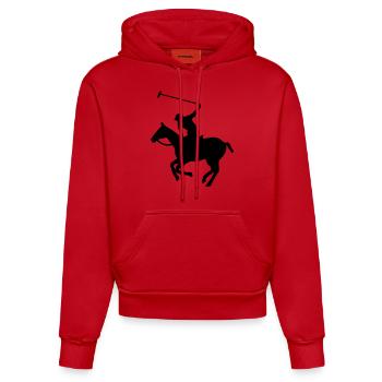 polo - Organic Fitted Hoodie Made in EU - Rot - Vorne