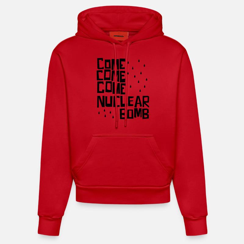 Venez, venez, venez bombe nucléaire - Sweat à capuche bio ajusté fabriqué en UE - rouge