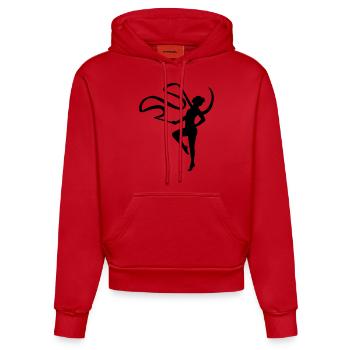 Turnen Gymnastik - Organic Fitted Hoodie Made in EU - Rot - Vorne