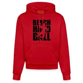 Beachhandball - Organic Fitted Hoodie Made in EU - Rot - Vorne