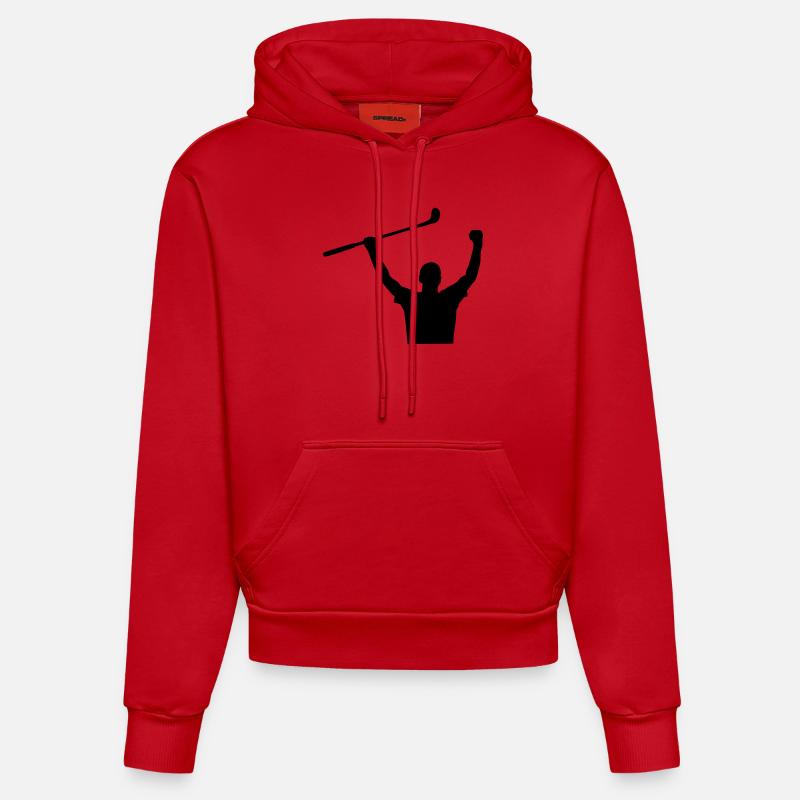 Golf - Sweat à capuche bio ajusté fabriqué en UE - rouge