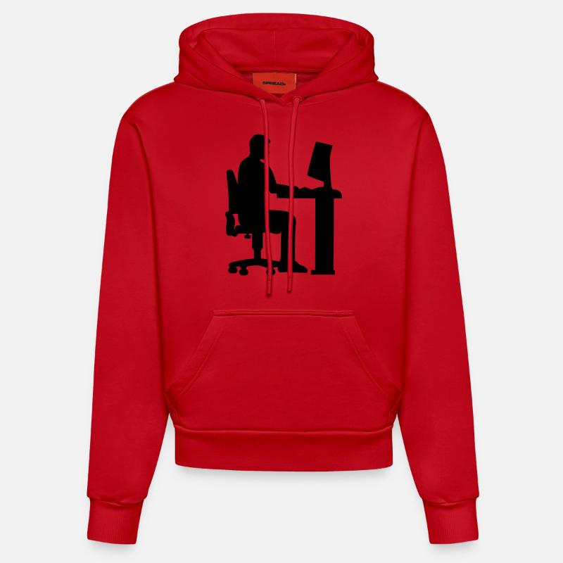 Programmierer - Organic Fitted Hoodie Made in EU - Rot