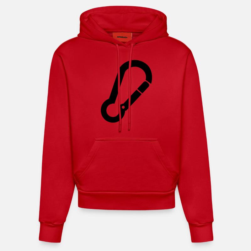 Escalade - Sweat à capuche bio ajusté fabriqué en UE - rouge
