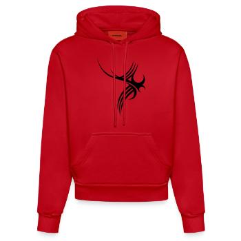 Tribal - Organic Fitted Hoodie Made in EU - Rot - Vorne