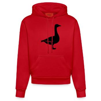 Goose - Organic Fitted Hoodie Made in EU - red - Front