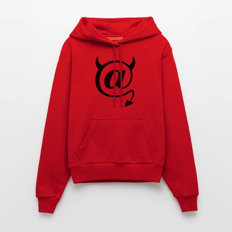 Devil @ Devil Nerd Programmeur de symboles IT Sweat à capuche bio ajusté fabriqué en UE