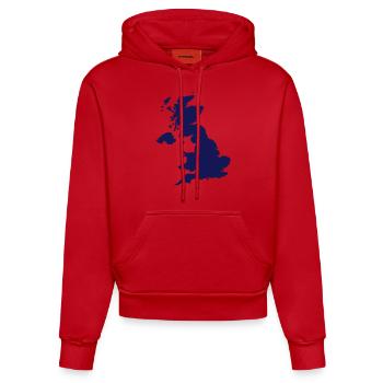 UK - Großbritannien - Organic Fitted Hoodie Made in EU - Rot - Vorne