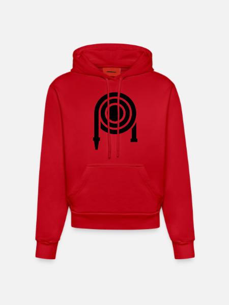 Fire hose - Organic Fitted Hoodie Made in EU - red
