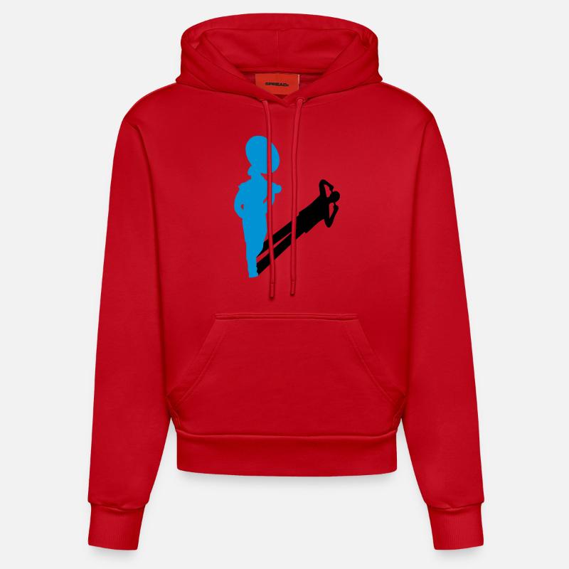 sousaphone - Sweat à capuche bio ajusté fabriqué en UE - rouge