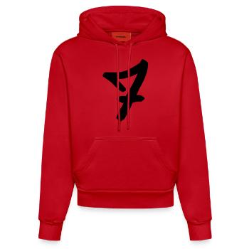 Graffiti : 7 - Organic Fitted Hoodie Made in EU - red - Front