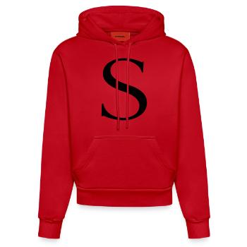 s - Organic Fitted Hoodie Made in EU - Rot - Vorne