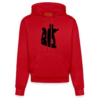 Pompier Equipe d'attaque BAT - Sweat à capuche bio ajusté fabriqué en UE - rouge - Devant