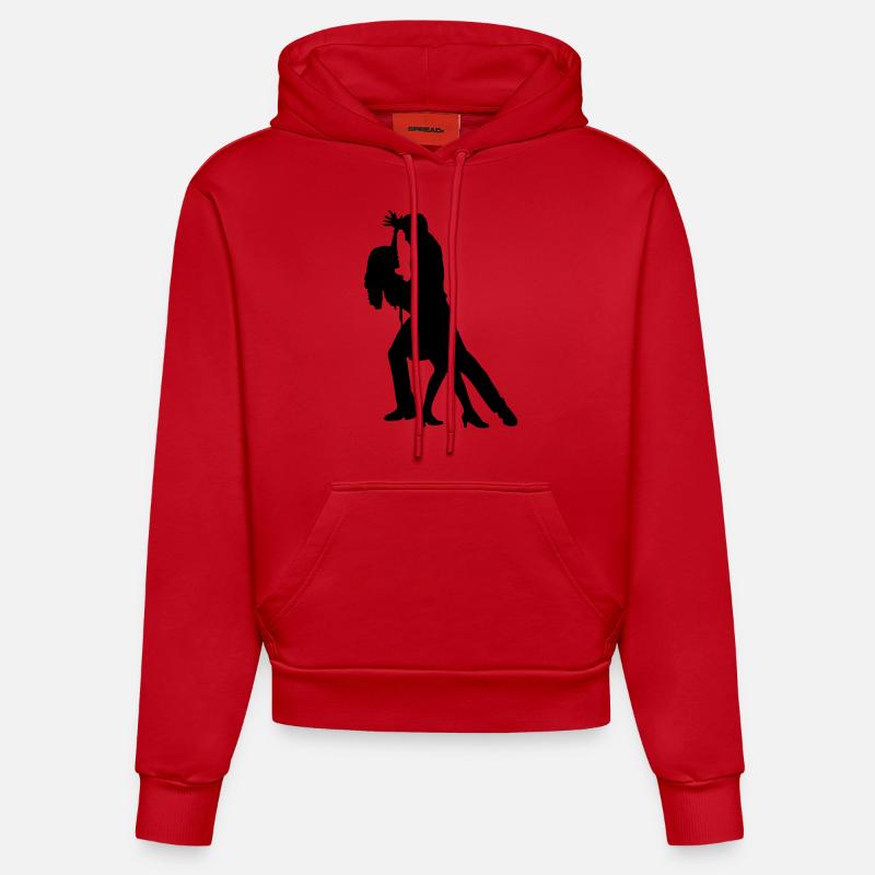 salsa - Sweat à capuche bio ajusté fabriqué en UE - rouge
