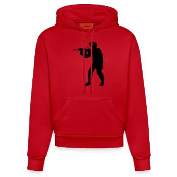 soldier_f1 - Organic Fitted Hoodie Made in EU - Rot - Vorne