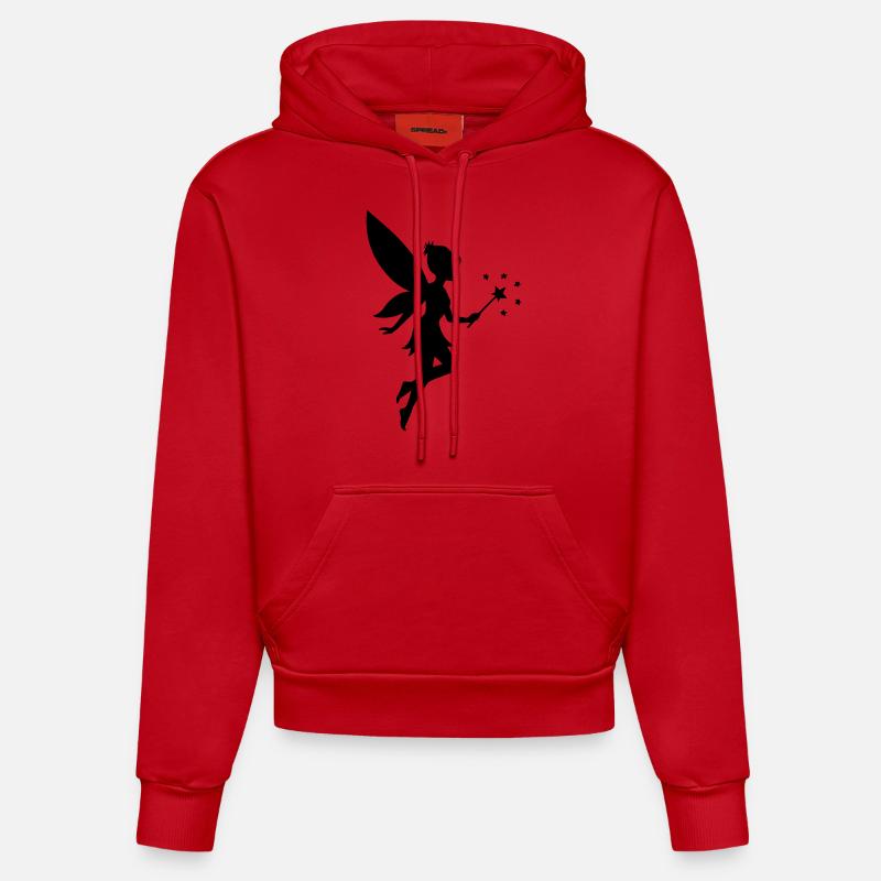 elfe fee - Organic Fitted Hoodie Made in EU - Rot